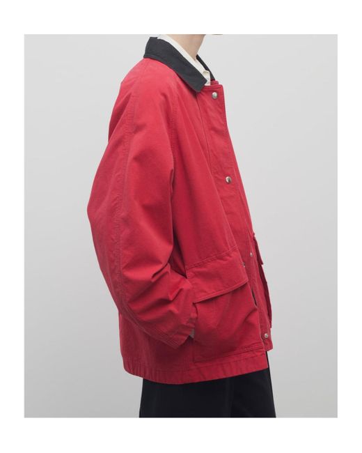 The Row Red Back Yoke Detailed Utility Jacket