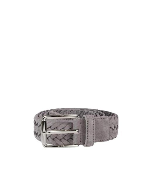 Tod's Gray Braided Buckle Belt for men