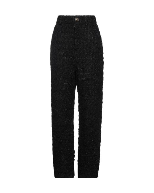 Balenciaga Black Metallic Straight Pants