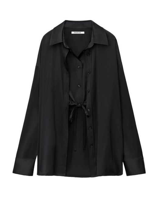 Alexander Wang Black T By Layered Satin Shirt