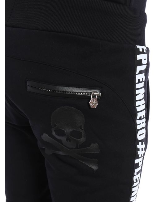 Philipp Plein Black Logo Detail Sweatpants for men