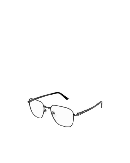 Cartier White Rectangular Frame Glasses for men