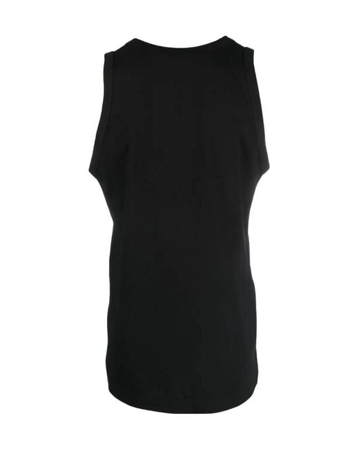 Dolce & Gabbana Black Logo-Patch Tank Top for men