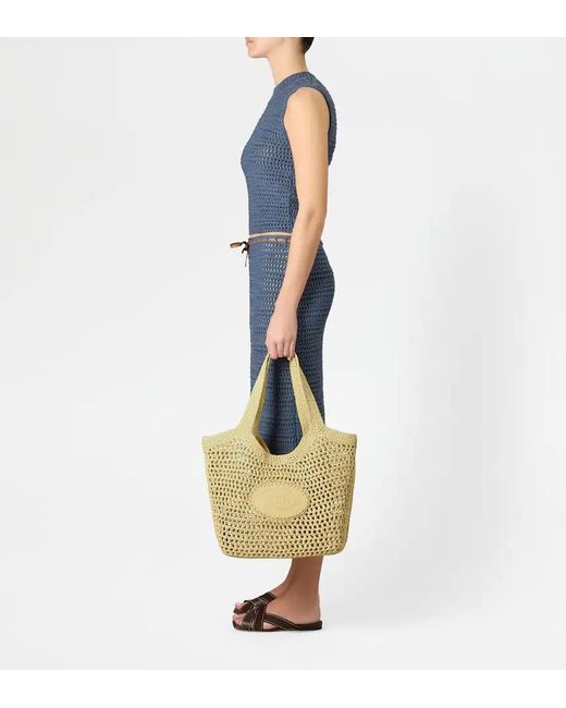 Tod's Metallic Shopping Bag