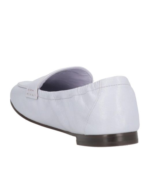 Tory Burch White Plain Colour Loafers
