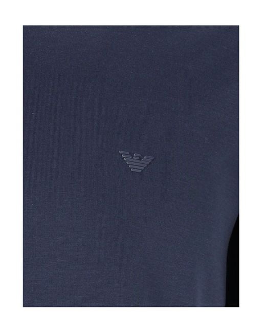 Emporio Armani Blue Crew-Neck T-Shirt for men