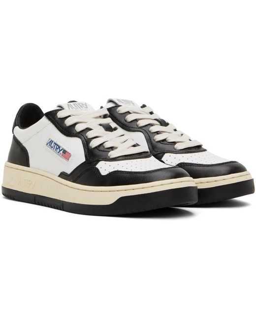 Autry White Medalist Bicolor Low-Top Sneakers for men