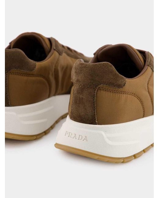Prada Brown Prax 01 Sneakers for men