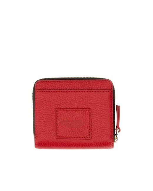 Marc Jacobs Red Logo Detailed Mini Compact Wallet