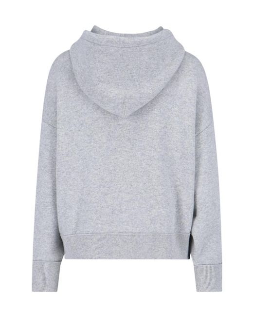 Bottega Veneta Gray Long-Sleeved Drawstring Hoodie