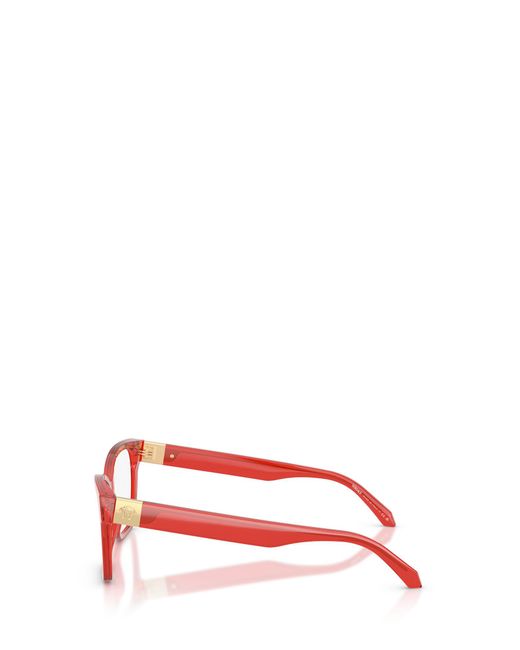 Versace Red Eyewear Cat-Eye Frame Glasses