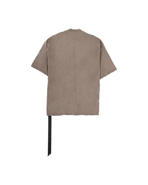 Rick Owens Gray Oversized Crewneck T-Shirt for men