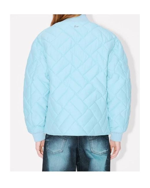 KENZO Blue Quilted Down Jacket