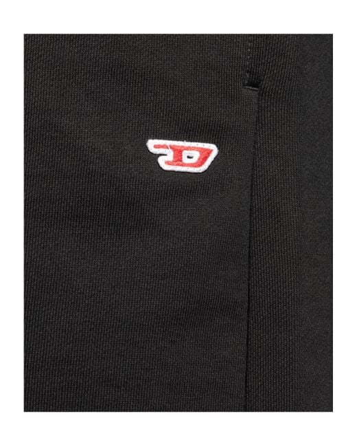 DIESEL Black P-Bisc-D Logo Embroidered Track Shorts for men