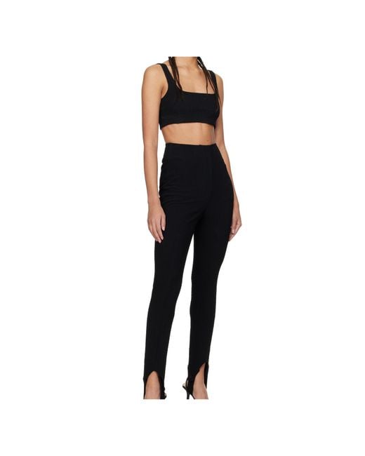 Nanushka Black Bralette Crop Top