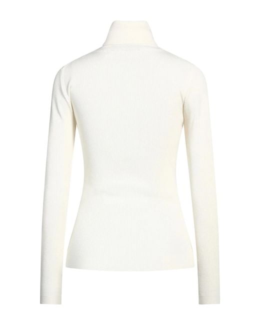 Dolce & Gabbana White Solid Color Polo Necks
