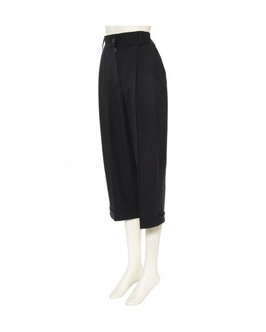 Dolce & Gabbana Black Logo Casual Pants