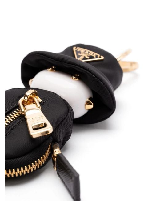 Prada Multicolor Triangle-Logo Soft Robot Keyring