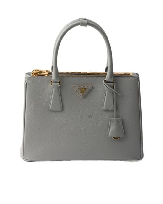 Prada Gray Galleria Medium Saffiano Leather Bag