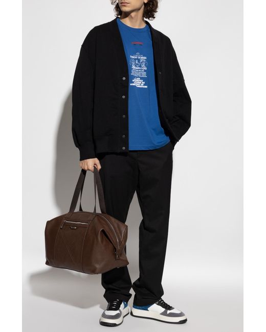 Iceberg Blue Round-Neck Printed T-Shirt for men