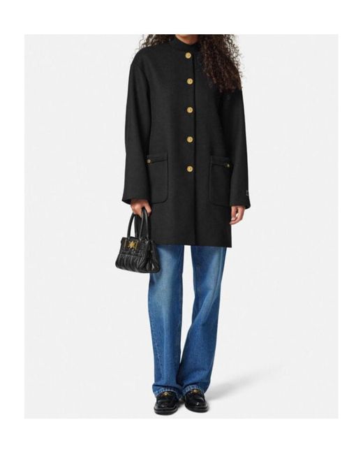 Versace Black La Medusa '95 Coat