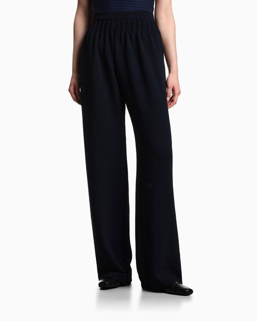 Emporio Armani Blue Pleated Trousers