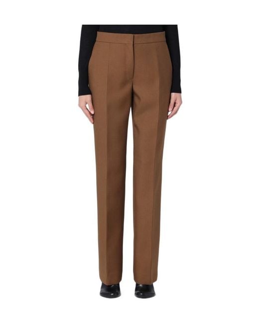 Jil Sander Brown Straight Trousers