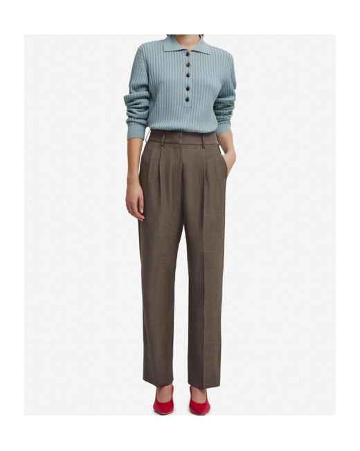 Blazé Milano Brown Straight-Leg Trousers
