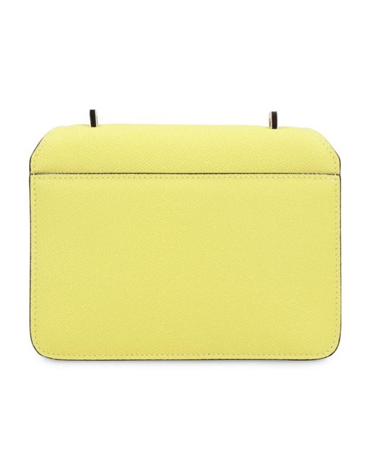 Valextra Yellow Nolo Mini Crossbody Bag