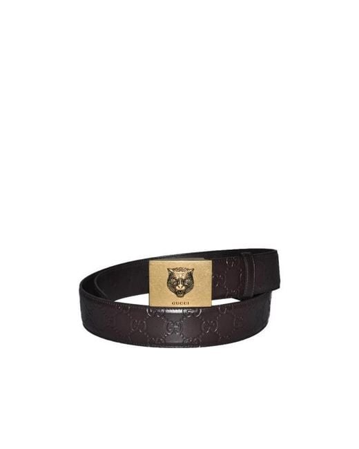 Gucci White Tiger Head Belt for men