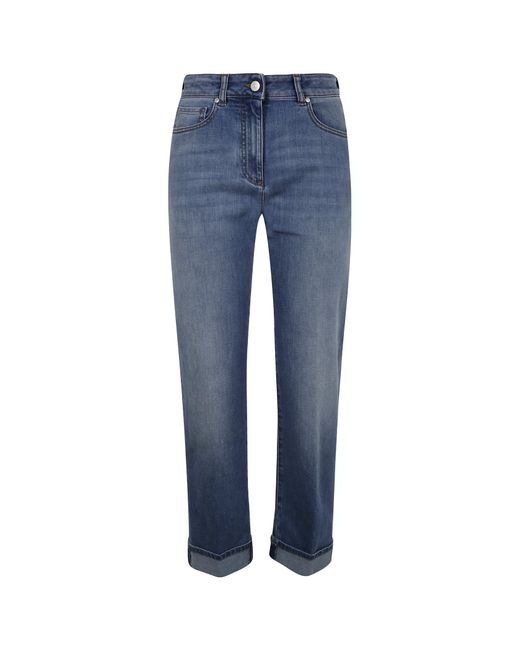 デニム・ジーパン Peserico Tailored Blue Trousers With Five-Pocket Design Peserico Five-Pocket Jeans in Blue | Lyst