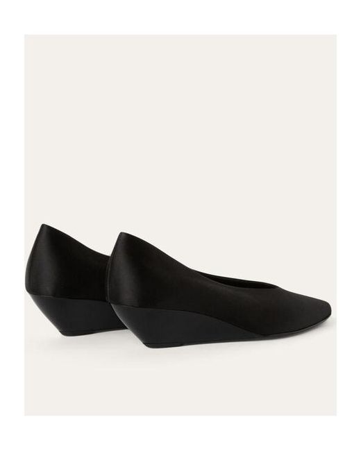 Loro Piana Black Viola Wedges High Heels