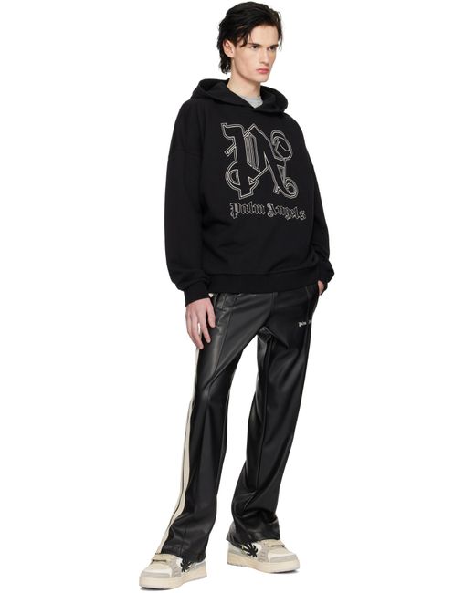 【関税込み】PALM ANGELS PA MONOGRAM STATEMENT JERSEY HOODIE Palm Angels 'Pa' Monogram Maxi Hoodie in Black for Men | Lyst