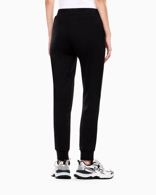 EA7 Blue Logo Embellished Track Pants