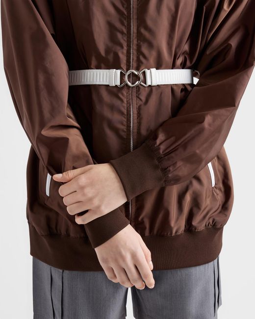 Prada Brown Lightweight Re-Nylon Raincoat