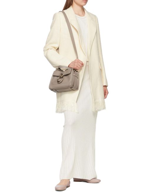 Chloé Natural Chloé Tess Day Logo Detailed Mini Crossbody Bag