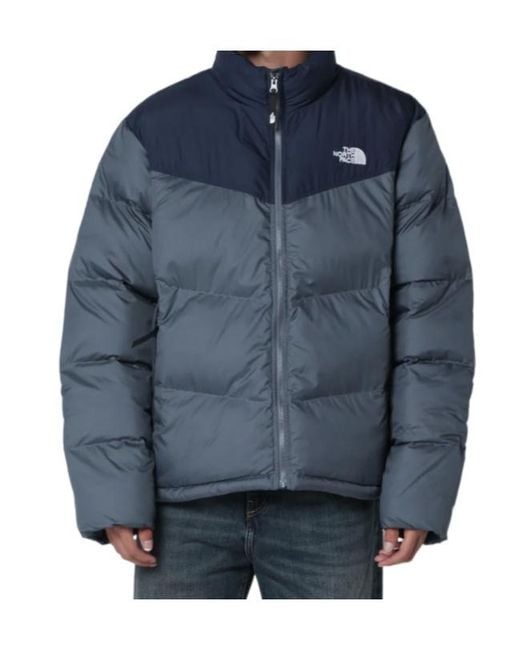The North Face Blue Long-Sleeved Down Jacket for men