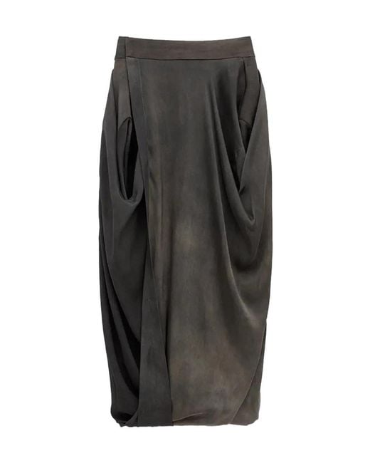 Uma Wang Black Asymmetric Skirt