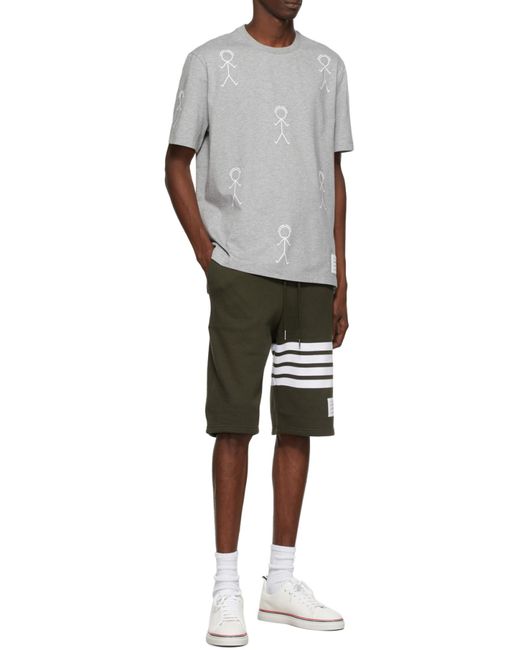 Thom Browne White Mr. Thom Logo-Print T-Shirt for men