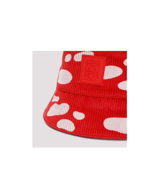 Loewe Red Mushroom Bucket Hat for men