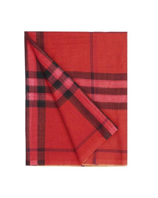 Burberry Checkered Detail Scarf