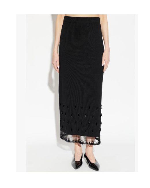 By Malene Birger Black Elastic Waist Midi Skirt