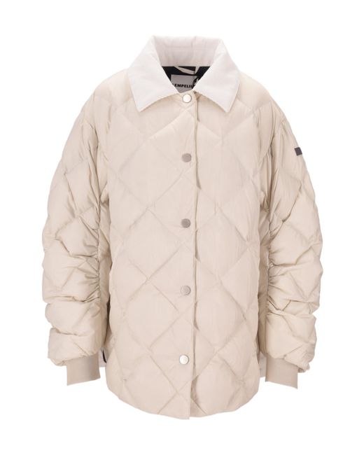 Lempelius Natural Corduroy-Collar Quilted Jacket