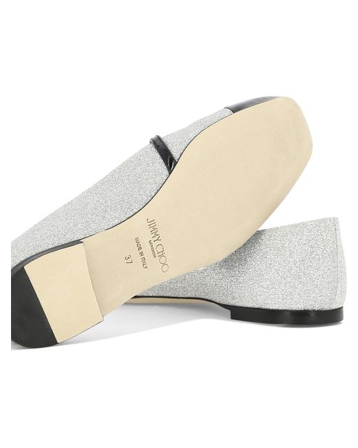 Jimmy Choo Multicolor Elisa Giltter Square-Toe Ballerinas