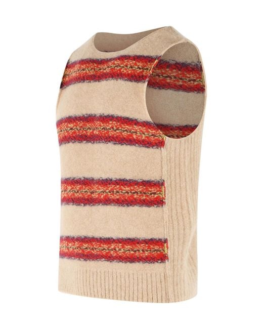 Dries Van Noten Pink 'Manado' Alpaca Blend Vest for men