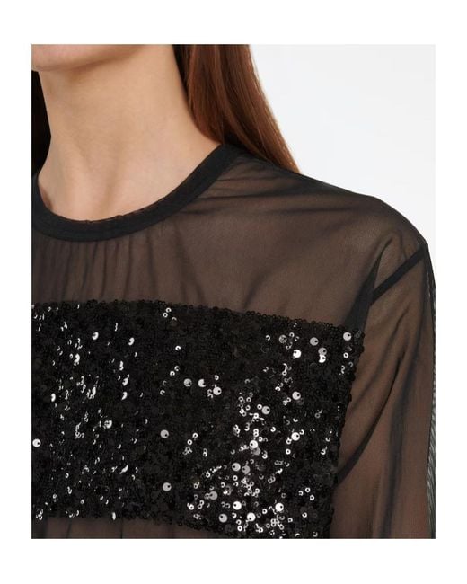 Junya Watanabe Black Shimmer Net Top