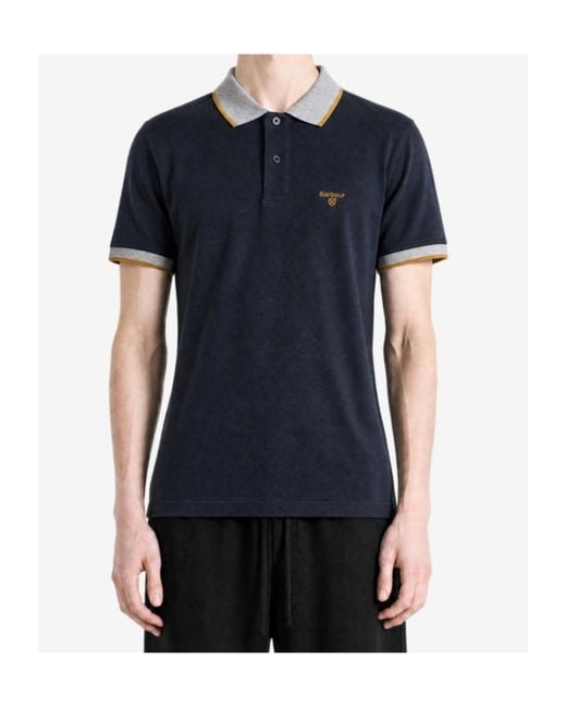 Barbour Blue Cornsay Short-Sleeved Polo Shirt for men