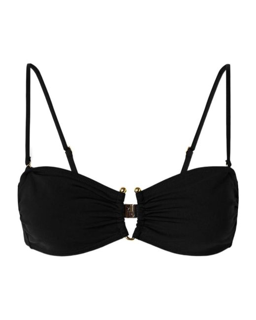 Nili Lotan Black Embellished Bikini Top