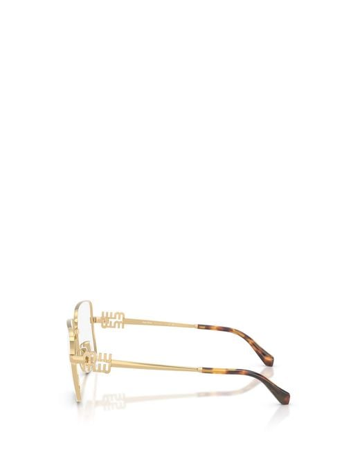 Miu Miu Natural Eyewear Square Frame Glasses