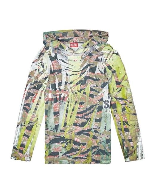 DIESEL White T-Gillis Hoodie for men